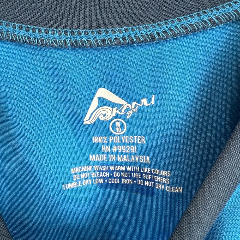 EUC Kanu Surf Two Tone Blue Rashguard - Picture 6 of 6